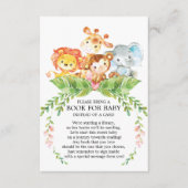 サファリジャングルボーイズ赤ちゃんシャワーベビー エンクロージャーカード (正面)