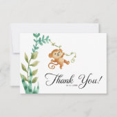 サファリジャングルボーイズ赤ちゃんシャワー サンキューカード (正面)