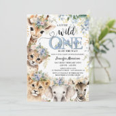 サファリジャングルボーイ赤ちゃんシャワー 招待状 (スタンド正面)