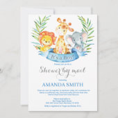 サファリジャングルボーイ赤ちゃんシャワーbyメール 招待状 (正面)