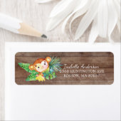 サファリジャングルモンキーベビーシャワー住所 シール (インサイチュ)