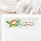 サファリジャングルモンキーベビーシャワー住所 シール (インサイチュ)