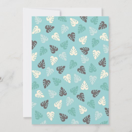 サファリジャングルライオン男の赤ちゃんシャワー招待状 招待状 (裏面)