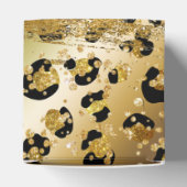 サファリジャングルレオパード金ゴールドアフリカテーマパーティーファボ フェイバーボックス (上部)