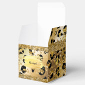 サファリジャングルレオパード金ゴールドアフリカテーマパーティーファボ フェイバーボックス (オープン)