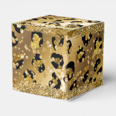 サファリジャングルレオパード金ゴールドアフリカテーマパーティーファボ フェイバーボックス (裏面サイド)