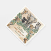 サファリジャングルワイルドアニマルニュートラルベビーシャワー スタンダードランチョンナプキン (角)