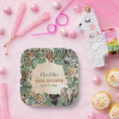 サファリジャングルワイルドアニマルニュートラルベビーシャワー ペーパープレート (パーティー)