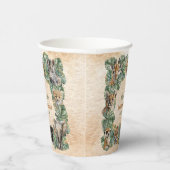 サファリジャングルワイルドアニマルニュートラルベビーシャワー 紙コップ (右)