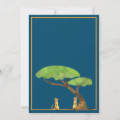 サファリジャングルワイルドワンアニマルバースデーパーティー 招待状 (裏面)