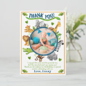 サファリジャングルワイルドワン動物 サンキューカード (スタンド正面)