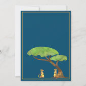 サファリジャングルワイルドワン動物 サンキューカード (裏面)