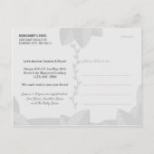 サファリジャングル動物かわいい赤ちゃんシャワー インビテーションポストカード (裏面)