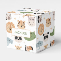 サファリジャングル動物のバードデイの男の子のギフトお願いボックス