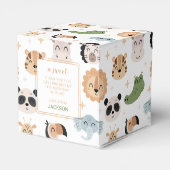 サファリジャングル動物のバードデイの男の子のギフトお願いボックス フェイバーボックス (裏面サイド)