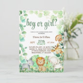 サファリジャングル動物の水の色の性別を明らかにする 招待状 (スタンド正面)