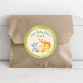 サファリジャングル動物の赤ちゃんシャワーお気に入りシール ラウンドシール