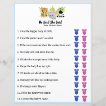 サファリジャングル動物の赤ちゃんシャワー彼は彼女が言った