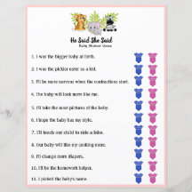 サファリジャングル動物の赤ちゃんシャワー彼は彼女が言った