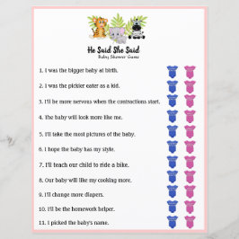 サファリジャングル動物の赤ちゃんシャワー彼は彼女が言った