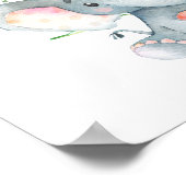 サファリジャングル動物の赤ちゃんシャワー歓迎サイン ポスター (角)