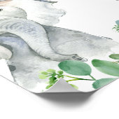 サファリジャングル動物の赤ちゃんシャワー歓迎サイン ポスター (角)