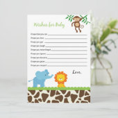 サファリジャングル動物の願いベビーアドバイスカード アドバイスカード (スタンド正面)