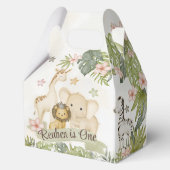 サファリジャングル動物をテーマにしたパーティーボックス フェイバーボックス (正面)