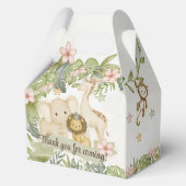 サファリジャングル動物をテーマにしたパーティーボックス フェイバーボックス (裏面)