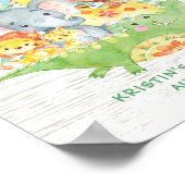 サファリジャングル動物ウェルカムベビーシャワーポスター ポスター (角)