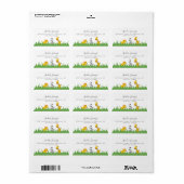 サファリジャングル動物スクリプトかわいい赤ちゃんシャワー ラベル (フルシート)