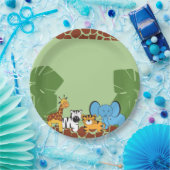 サファリジャングル動物テーマパーティー ペーパープレート (パーティー)