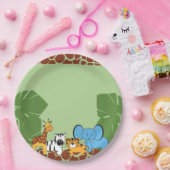サファリジャングル動物テーマパーティー ペーパープレート (パーティー)
