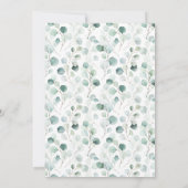 サファリジャングル動物ユーカリ赤ちゃんシャワー 招待状 (裏面)