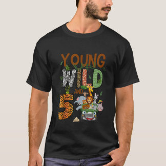 サファリジャングル動物園で元気に5歳 Tシャツ