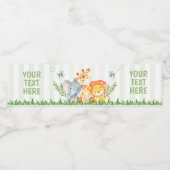 サファリジャングル動物園の動物の水ボトルラベル ペットボトルラベル (シングルラベル)