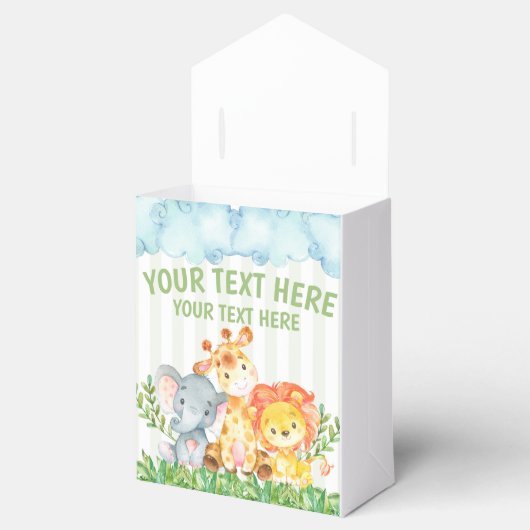 サファリジャングル動物園の動物パーティーのお気に入りボックス フェイバーボックス (オープン)