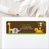 サファリジャングル動物園の動物差出人住所ラベル ラベル (インサイチュ)