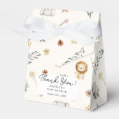 サファリジャングル動物男女兼用の赤ちゃんシャワー フェイバーボックス (正面サイド)