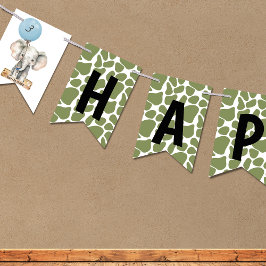 サファリジャングル動物象バルーン バンティングフラッグ