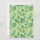 サファリジャングル動物4回の野生の4歳の誕生日 招待状 (裏面)