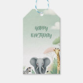 サファリジャングル誕生日ギフトタグ ギフトタグ (正面)