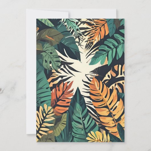 サファリジャングル誕生日招待状 招待状 (裏面)