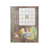 サファリジャングル赤ちゃんシャワービンゴゲームメモ帳 ノートパッド (回転)