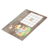 サファリジャングル赤ちゃんシャワービンゴゲームメモ帳 ノートパッド (アングル)