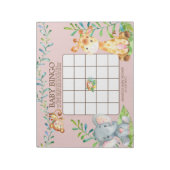 サファリジャングル赤ちゃんシャワービンゴゲームメモ帳 ノートパッド (回転)