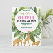 サファリジャングル1歳の女の子ワイルドワン 招待状 (スタンド正面)