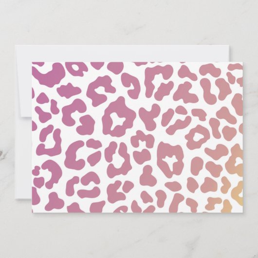 サファリジャングル4thフォーエバーワイルドフォト誕生日 招待状 (裏面)