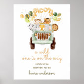 サファリジャングル – ワイルドワンベビーシャワーへようこそ ポスター (正面)