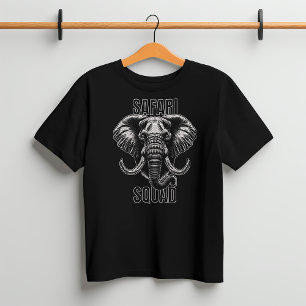 サファリスクワッドアフリカゾウ動物園アドベンチャー Tシャツ